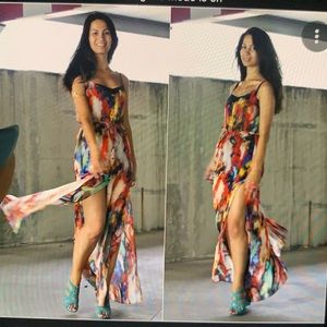 Zara tie dye maxi dress